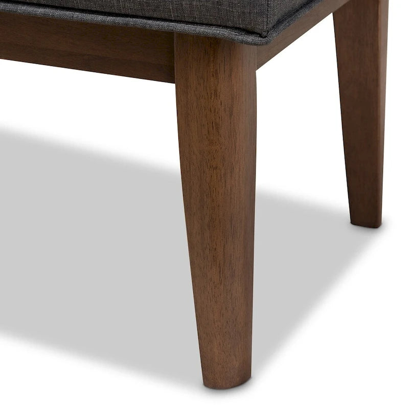 Panca imbottita capitonné Mid-Century