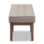 Panca imbottita capitonné Mid-Century