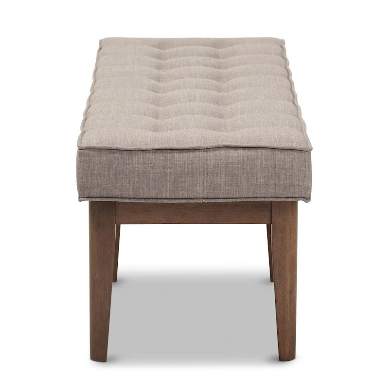 Panca imbottita capitonné Mid-Century