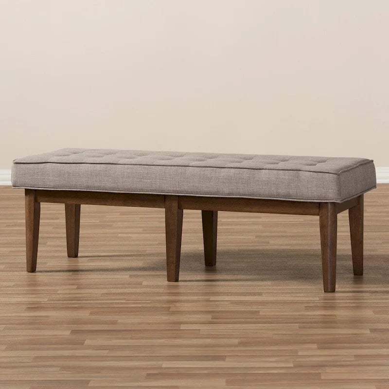 Panca imbottita capitonné Mid-Century