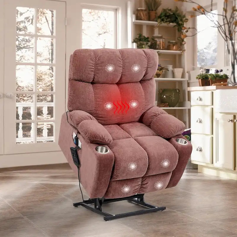 Poltrona Reclinabile Power Lift con Funzione Massaggio e Riscaldamento