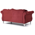 Divanetto in velluto con borchie decorative