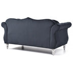 Divanetto in velluto con borchie decorative