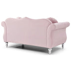 Divanetto in velluto con borchie decorative
