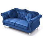 Divanetto in velluto con borchie decorative