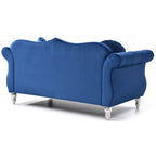 Divanetto in velluto con borchie decorative