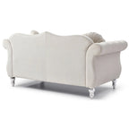 Divanetto in velluto con borchie decorative