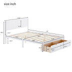 Letto a piattaforma con cassetto sotto il letto
