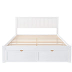Letto a piattaforma con cassetto sotto il letto