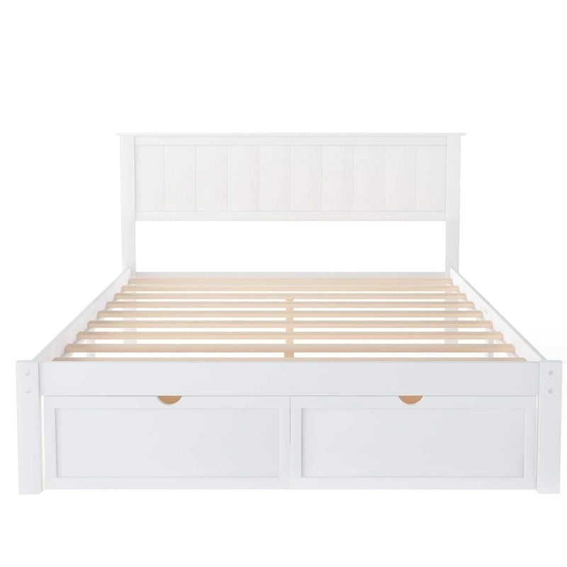 Letto a piattaforma con cassetto sotto il letto