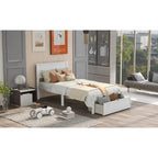 Letto a piattaforma con cassetto sotto il letto