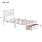 Letto a piattaforma con cassetto sotto il letto