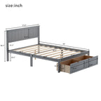 Letto a piattaforma con cassetto sotto il letto