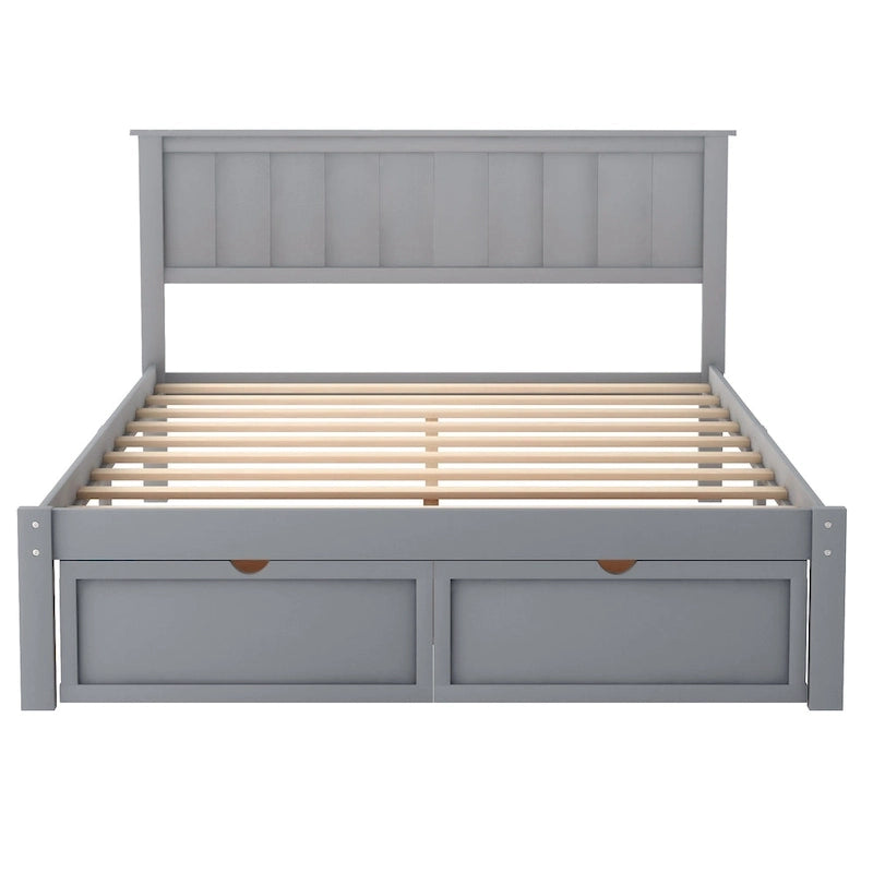 Letto a piattaforma con cassetto sotto il letto