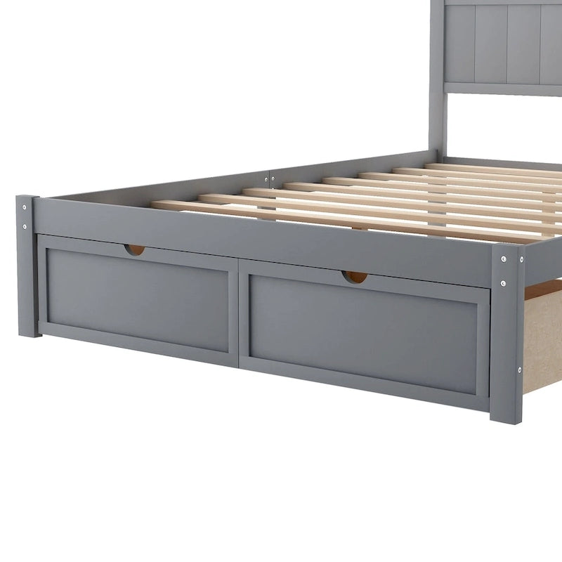 Letto a piattaforma con cassetto sotto il letto