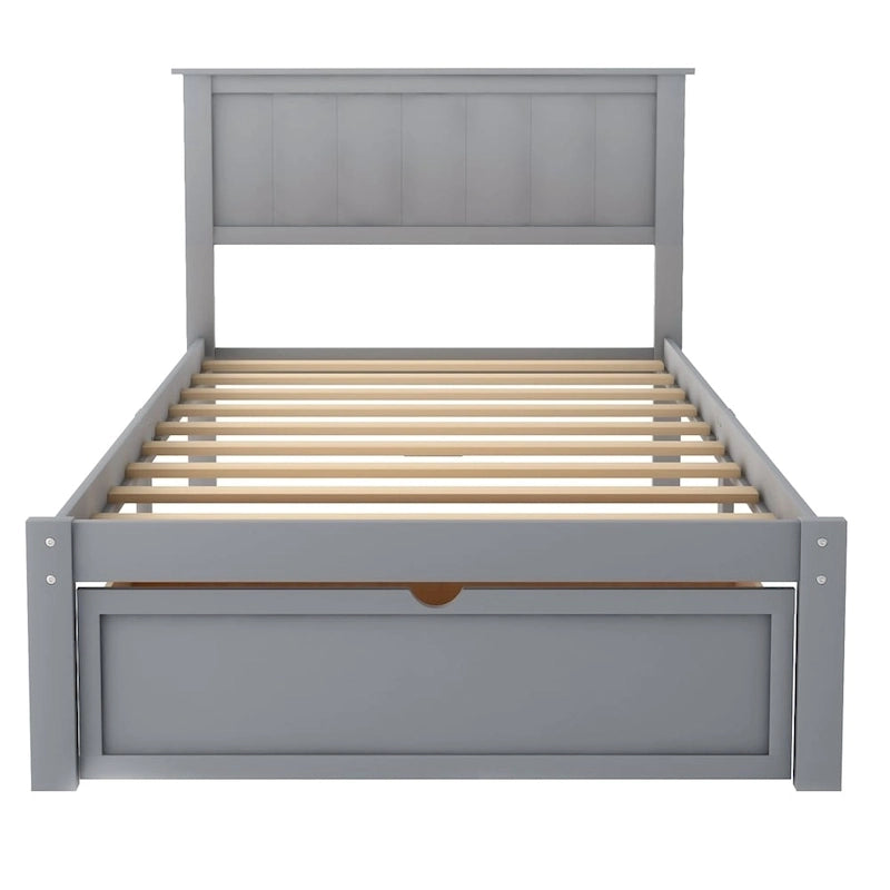 Letto a piattaforma con cassetto sotto il letto