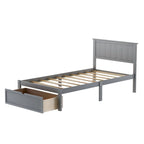 Letto a piattaforma con cassetto sotto il letto