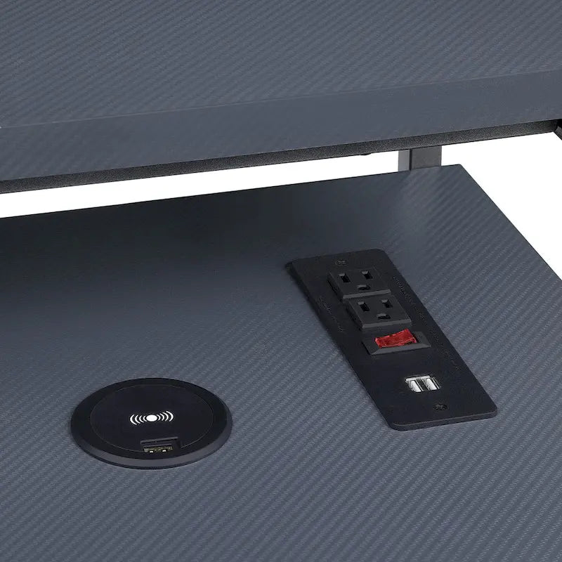 Scrivania da gaming contemporanea da 48 pollici con luci RGB