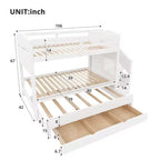 Whisen XL-Etagenbettgestell mit Ausziehbett, Etagenbett mit Stauraum, Etagenbett aus Massivholz, Stauraumtreppe, Kleiderschrank, 3 Schubladen, für Kinder