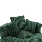 Sofa typu bean bag dla dorosłych i dzieci, duży fotel typu bean bag z sztruksu, 3 poduszkami i podłokietnikami do salonu lub sypialni