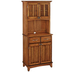 Credenza da dispensa Cottage Oak con piano in legno