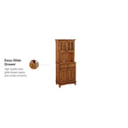 Credenza da dispensa Cottage Oak con piano in legno