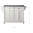 Isola cucina con piano in granito – Finitura bianca