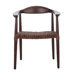 Poltrona con accenti in pelle intrecciata – 63,5 cm L x 53,3 cm P x 78,7 cm A