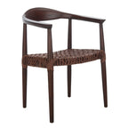 Poltrona con accenti in pelle intrecciata – 63,5 cm L x 53,3 cm P x 78,7 cm A