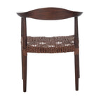 Poltrona con accenti in pelle intrecciata – 63,5 cm L x 53,3 cm P x 78,7 cm A