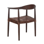 Poltrona con accenti in pelle intrecciata – 63,5 cm L x 53,3 cm P x 78,7 cm A