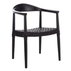 Poltrona con accenti in pelle intrecciata – 63,5 cm L x 53,3 cm P x 78,7 cm A