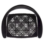 Poltrona con accenti in pelle intrecciata – 63,5 cm L x 53,3 cm P x 78,7 cm A