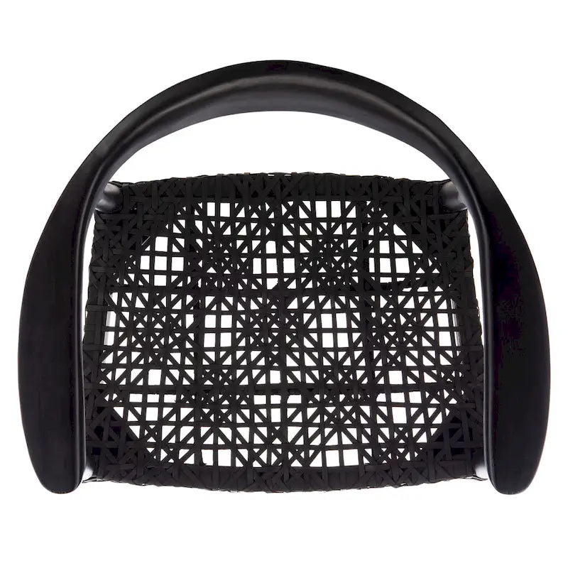 Poltrona con accenti in pelle intrecciata – 63,5 cm L x 53,3 cm P x 78,7 cm A