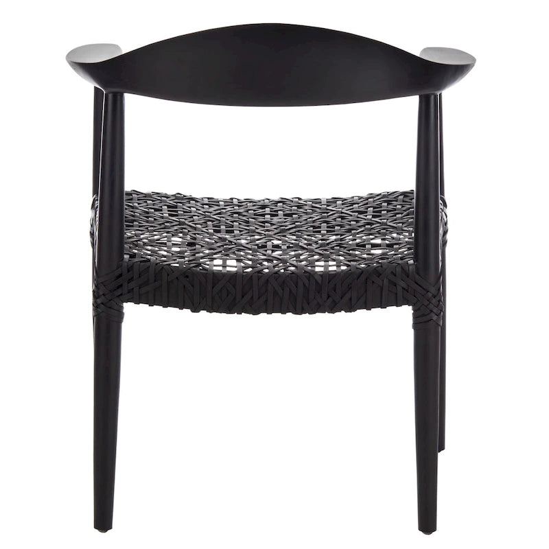 Poltrona con accenti in pelle intrecciata – 63,5 cm L x 53,3 cm P x 78,7 cm A