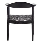 Poltrona con accenti in pelle intrecciata – 63,5 cm L x 53,3 cm P x 78,7 cm A