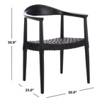 Poltrona con accenti in pelle intrecciata – 63,5 cm L x 53,3 cm P x 78,7 cm A