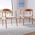 Poltrona con accenti in pelle intrecciata – 63,5 cm L x 53,3 cm P x 78,7 cm A