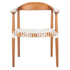 Poltrona con accenti in pelle intrecciata – 63,5 cm L x 53,3 cm P x 78,7 cm A
