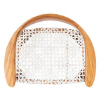 Poltrona con accenti in pelle intrecciata – 63,5 cm L x 53,3 cm P x 78,7 cm A