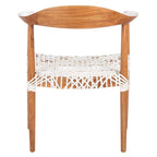 Poltrona con accenti in pelle intrecciata – 63,5 cm L x 53,3 cm P x 78,7 cm A