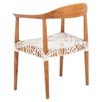 Poltrona con accenti in pelle intrecciata – 63,5 cm L x 53,3 cm P x 78,7 cm A