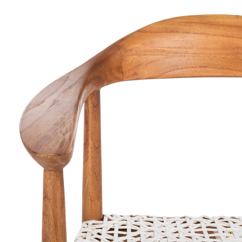 Poltrona con accenti in pelle intrecciata – 63,5 cm L x 53,3 cm P x 78,7 cm A