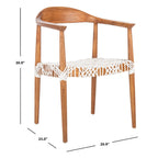 Poltrona con accenti in pelle intrecciata – 63,5 cm L x 53,3 cm P x 78,7 cm A