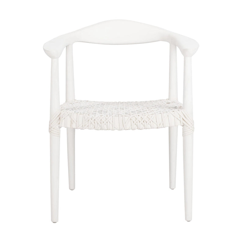 Poltrona con accenti in pelle intrecciata – 63,5 cm L x 53,3 cm P x 78,7 cm A