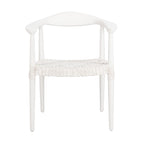 Poltrona con accenti in pelle intrecciata – 63,5 cm L x 53,3 cm P x 78,7 cm A