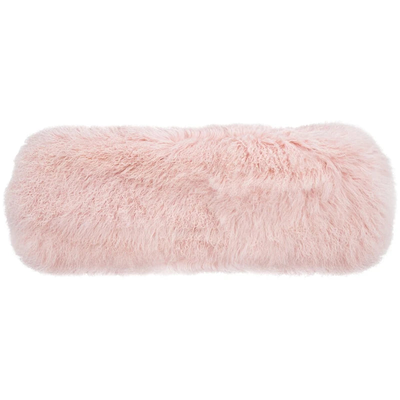 Pouf Gaetane in Pelle di Pecora con Gambe in Acrilico