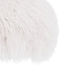 Pouf Gaetane in Pelle di Pecora con Gambe in Acrilico