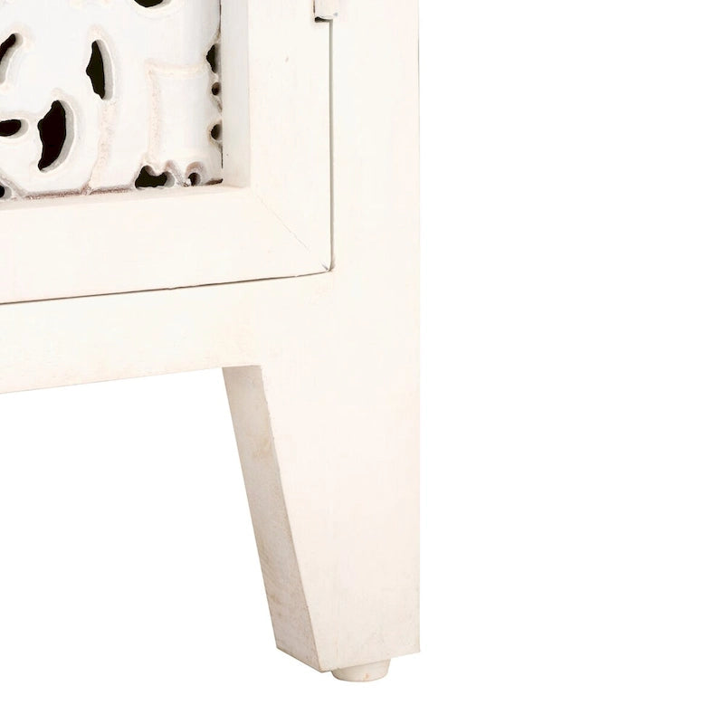 Mobile TV in Legno di Mango con 2 Ripiani e 2 Ante - 140L x 38P x 66A cm