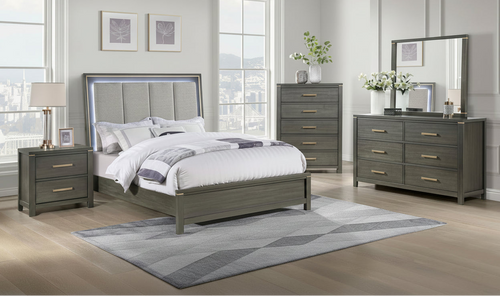 Herndon 2-drawer Grey Nightstand